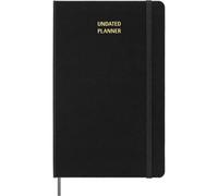 Moleskine Undated Hard Cover Weekly Planner Solid Black (One Size)