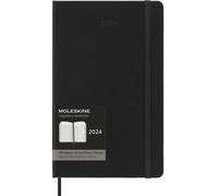 Moleskine Vertical Weekly Pro Agenda 12 Months 2024, Agenda 2024, Size Large 13x21, Hard Cover and Elastic Closure, Colour Black
