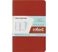 Moleskine QP711F16B24 Volant Pocket Ruled Journals - Coral Orange/Aqua Blue