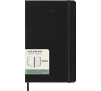 Moleskine 2024 Weekly Planner, 12M, Large, Black, Hard cover (5 x 825)