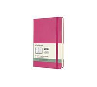 Moleskine Weekly Planner 2022, 12-Month Weekly Diary, Weekly Planner and Notebook, Hard Cover, Large Size 13 x 21 cm, Colour Bougainvillea Pink, 144 Pages
