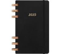 Moleskine Weekly & Monthly Planner, Spiral 12-Month 2025, Soft Cover and Elastic Closure, Black Color, Large Format 15x21 cm