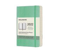Moleskine - 2022 12-Month Weekly Pocket Softcover Notebook Ice Green - K245z
