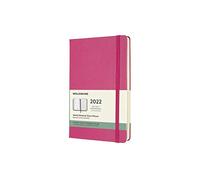 Moleskine Weekly Planner 2022, 12-Month Weekly Diary, Weekly Planner and Notebook, Hard Cover, Large Size 13 x 21 cm, Colour Bougainvillea Pink, 144 Pages