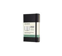 Moleskine Weekly Planner 2022, 12-Month Weekly Diary, Weekly Planner and Notebook, Hard Cover, Pocket Size 9 x 14 cm, Colour Black, 144 Pages