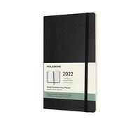 Moleskine Weekly Planner 2022, 12-Month Weekly Diary, Weekly Planner and Notebook, Soft Cover, Large Size 13 x 21 cm, Colour Black, 144 Pages