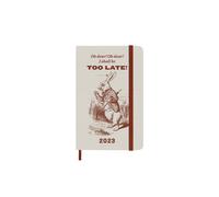 Moleskine Weekly Planner 2023, 12-Month Diary, Limited Edition Alice In Wonderland, Weekly Planner with Hard Cover and Elastic Closure, Pocket Size 9 x 14 cm, Colour Orange
