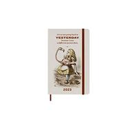 Moleskine Weekly Planner 2023, 12-Month Diary, Limited Edition Alice In Wonderland, Weekly Planner with Hard Cover and Elastic Closure, Large Size 13x21cm