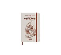 Moleskine Weekly Planner 2023, 12-Month Diary, Limited Edition Alice In Wonderland, Weekly Planner with Hard Cover and Elastic Closure, Pocket Size 9 x 14 cm, Colour Orange