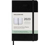 Moleskine Weekly Planner 2023, 12-Month Weekly Diary with Vertical Layout, Weekly Vertical Planner, Hard Cover, Pocket Size 9 x 14 cm, Colour Black
