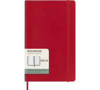 Moleskine Weekly Planner 2023-2024, 18-Month Agenda, Academic Diary, Weekly Diary with Hard Cover, Large Format 13 x 21 cm, Colour Scarlet Red