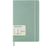 Moleskine Weekly Planner 2026 2027-18-Month Planner with Space for Notes, Hard Cover and Elastic Closure, Sage Green Color, Large Size 13 x 21 cm