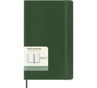 Moleskine Weekly Planner 2026 2027-18-Month Planner with Space for Notes, Soft Cover and Elastic Closure, Myrtle Green Color, Large Size 13 x 21 cm