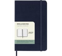 Moleskine Weekly Planner 2027, Hard Cover 12 Month Diary with Space for Notes and Elastic Closure, Pocket Size 9x14 Cm, Sapphire Blue