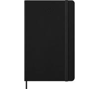 Moleskine Weekly Planner 2027, Hard Cover 12 Month Horizontal Diary with Elastic Closure, Large 13x21 Cm, Black