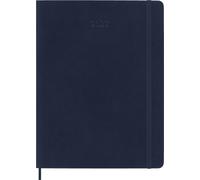 Moleskine Weekly Planner 2027, Soft Cover 12 Month Diary with Space for Notes and Elastic Closure, XL 19x25 Cm, Sapphire Blue