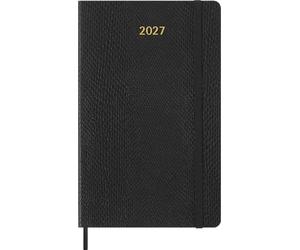 Moleskine Weekly Planner 2027, Vegan Soft Cover Precious and Ethical 12 Month Diary with Python Print, Space for Notes, and Gift Box, Large 13x21 Cm, Black