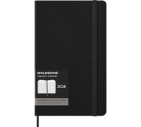 Moleskine Weekly Planner, Vertical Pro Weekly Agenda 12 Months 2025, Hard Cover and Elastic Closure, Black Color, Large Size 13x21 cm