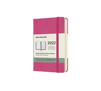 Moleskine 2022 12-Month Weekly Pocket Hardcover Notebook Bougainvill - N245z