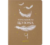Moleskine Wizarding World Harry Potter Spells Collection Wingardium Leviosa Cahier Journal, Ruled Cahier Journal with Hardcover and Visible Stitching, Extra Large Size 19 x 25 cm