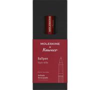 Moleskine x Kaweco Ballpen Refillable Pen in ABS plastic for Writers, Note-takers, Refill 1.0 mm with Blue Ink Included, Color Red