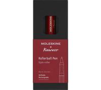 Moleskine x Kaweco Rollerball Refillable Pen in ABS plastic for Writers, Note-takers, Refill 0.7 mm with Black Ink Included, Color Red