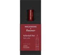 Moleskine x Kaweco Rollerball Refillable Pen in ABS plastic for Writers, Note-takers, Refill 0.7 mm with Black Ink Included, Color Red