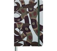 Moleskine Year Of The Snake Notebook, Ruled Notebook With Hard Canvas Cover And Elastic Closure, Year Of The Snake Collection, Leaves Design, Large Size 13 x 21 cm