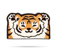 Molesun Cute Tiger Bath Mat, Plush Microfiber Bathroom Rug Water Absorbent Bath Rug Non-Slip Soft Shower Rug Thick Shaggy Animal Floor Mats, Machine Washable, Tiger, 45x75cm