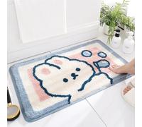 Molesun Rabbit Bathroom Mat, Extra Soft and Absorbent Cute Bath Rugs, Machine Wash Dry, Animal Non-Slip Carpet Mat for Tub, Shower, and Bath Room, 16" x 24"