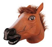 molezu Brown Horse Head Mask for Adults, Funny Animal Costume Mask for Halloween, Parties, Festivals and Cosplay
