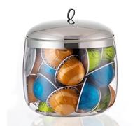 MOLFUJ Coffee Pod Holder, Coffee Pod Storage Compatible with 30 Nespresso Vertuo Pods, Glass K Cup Organizer for Counter, Espresso Capsule Holder for Keurig Kpod