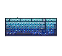 MOLGRIA SKYLOONG GK980 Blue Backlit Gaming Keyboard with Side Transparent Pudding Keycaps, Hot Swappable Yellow Mechinery Gateron Switches, Type C Wired Knob Mechanical Keyboard for Win/Mac OS