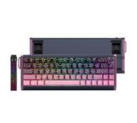 MOLGRIA x SKYLOONG 60% Aluminum Gaming Keyboard, GK68 HE USB Wired Magnetic-Switch RGB Backlit Mechanical Keyboards with South-Facing Print Contour Line Keycap and Knob Multi-Layer Gasket (Blackberry)