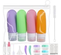 MOLHEM 17 Pack Travel Bottles Set for Toiletries, Silicone Travel Accessories Bottles for Shampoo Conditioner Lotion Body Wash Leak Proof Silicone Squeezable 3 Oz