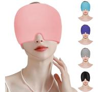 MOLHEM Reusable Hot & Cold Migraine Relief Cap, Gel Ice Head Wrap for Headache Relief, Sinus, Stress, Frontal Headaches and Puffy Eyes (Pink)