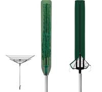 MOLHEM Rotary Washing Line Cover 165x16cm - Waterproof Zip-Close Shelter for Garden Dryers & Airers | UV-Resistant Small Parasol Design(Green)