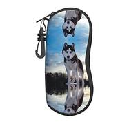 MOLIAE Husky Dogs print Unisex eyeglasses box Cases,Protective Case For Glasses, sunglasses soft case,glasses case, Black, One size
