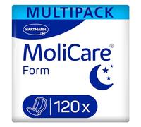 MoliCare Form Night - Large Shaped Incontinence Pads for Men and Women with Moderate Urine and Stool Incontinence, 4 Packs of 30 (120 Pieces)