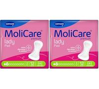 MoliCare Lady Pad 2 Drops | Slim and Discreet Incontinence Pads for Women with Bladder Weakness | Odour Neutraliser | Prevents Leaks | 12 Pieces (Pack of 2)