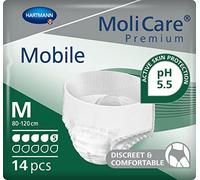 MoliCare Mobile: Adult Diapers with Severe Incontinence, Absorbent Underwear for Men and Women, 5 Drops, Size M, 14 Count