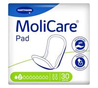 MoliCare Pad 2 Drops Discreet Incontinence Pads for Women and Men with Light Bladder Weakness | Odour Neutraliser | Leakage Protection | Skin Protection | 30 Pieces | Absorbs up to 357ml