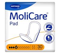 MoliCare Pad 4 Drops Extra-Long Adult Incontinence Pads for Women and Men with Moderate Bladder Weakness, Odour Neutralising, Leakage Protection, Advanced Skin Protection, 30 Pieces