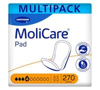 MoliCare Pad 4 Drops Extra-Long Incontinence Pads, 9 x 30 Pack