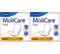 MoliCare Pad 4 Drops Extra-Long Pads for Women and Men with Moderate Bladder Weakness | Odour Neutralising | Leakage Protection | Advanced Skin Protection | 30 Pieces | Absorbs up to 977ml (Pack of 2)