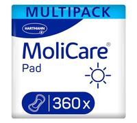 MoliCare Pad Day - Slim & Discreet Incontinence Pads for Light Bladder Weakness, for Women and Men | Soft & Absorbent, Breathable Materials | 12 Packs of 30 Pads (360 Pieces)