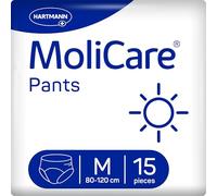 MoliCare Pants Day - Incontinence Pants for Moderate Bladder Weakness During The Day for Men and Women | Reliable & Discreet | Size M (31-47inches), 15 Items