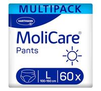 MoliCare Pants Day - Incontinence Pants for Moderate Incontinence, for Women & Men | Size L, 39-59 inches (100-150cm), 4 Packs of 15 (60 Pieces)