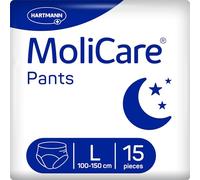 MoliCare® Pants Night - Incontinence Pants for Moderate Bladder Weakness at Night for Men and Women | Reliable & Discreet | Size L 39-59 inches (100-150cm), 15 Items