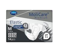 MoliCare Premium Elastic Unisex Disposable Slip: Discreet Use for Woman and Men with Incontinence; 10 Drops, Size M, 4 Packs of 14 (56 Pieces)